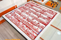 HM 26s Knitting Scarf 90 White Red Colorful Mulberry Silk 147541