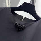 Prada 2025 Sleeveless Dress A-line Babydoll Black Polyester
