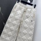 CD 25 Plaid Quilted Clothing Set White Polyester