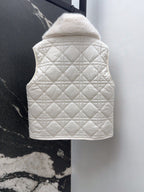 CD 25 Plaid Quilted Clothing Set White Polyester