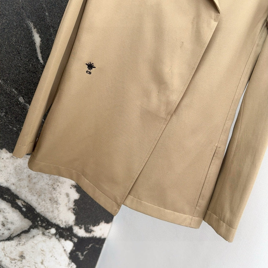 CD 25 Trench Coat Beige Cotton And Polyester