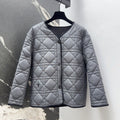 CD 25 Plaid Quilted Jacket Grey Cotton