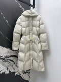 Burberry 25 Hooded Short Down Jacket with Adjustable Waist White Polyester
