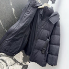 Burberry 25 Stand Collar Hooded Down Jacket Black Polyester
