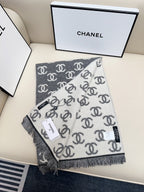 CC 25 Classic Scarf 180cm Gray Wool 293306