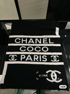 CC Scarf 180 CM In Black Mix White Cashmere 383979