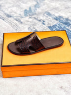 HM Men's Izmir Slide Brown Cowhide 231085