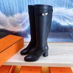 HM Jumping Boot 70MM In Black Cowhide 987553