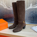 HM Justine Boot In Chocolate Suede  987480