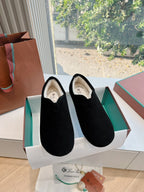 LP Cocooning Floaty Flat Black Wool Fleece Lining And Suede 992981