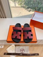 HM Chypre Sandal Blood Red Grained Calfskin 2027966