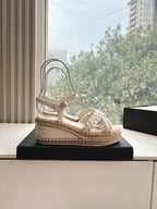CC Mules Sandals Cream 6cm Lambskin 202886