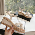 CC Mules Sandals Cream 6cm Lambskin 202886