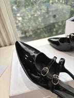 CELINE  Slingback Black Patent Leather 285949