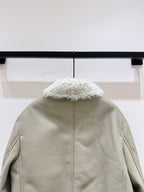 CD 25 Fur Leather Coat Black And Brown Earth