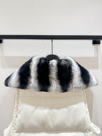 LP 25 Vest White Black  Fur Cashmere Wool 310254
