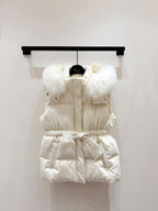 LP 25 Vest White Fur Down Cashmere 310248