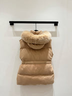 LP 25 Vest Light Brown Fur Down Cashmere 310247