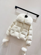 LP 25 Coat White Fur Down Cashmere 310244