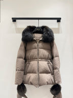 LP 25 Jacket With Gloves Taupe mix Black Wool Cashmere 310256