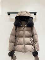 LP 25 Jacket With Gloves Taupe mix Black Wool Cashmere 310256