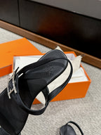 BUCKLE SANDAL BLACK CALFSKIN