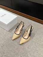 cd slingback 100 beige raffia lambskin
