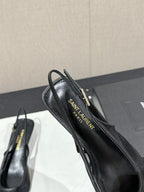 SL CHERISH SLINGBACK 45 BLACK MESH AND CALFSKIN