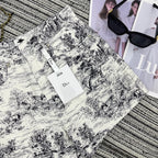 Dior 25C Short  Toile de Jouy Scotland Pattern  228386