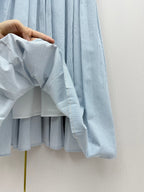 Miumiu 2026 Shirt Dress Blue Cotton 351552