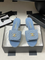 CC 25F Sandal Heel 5cm Quilted