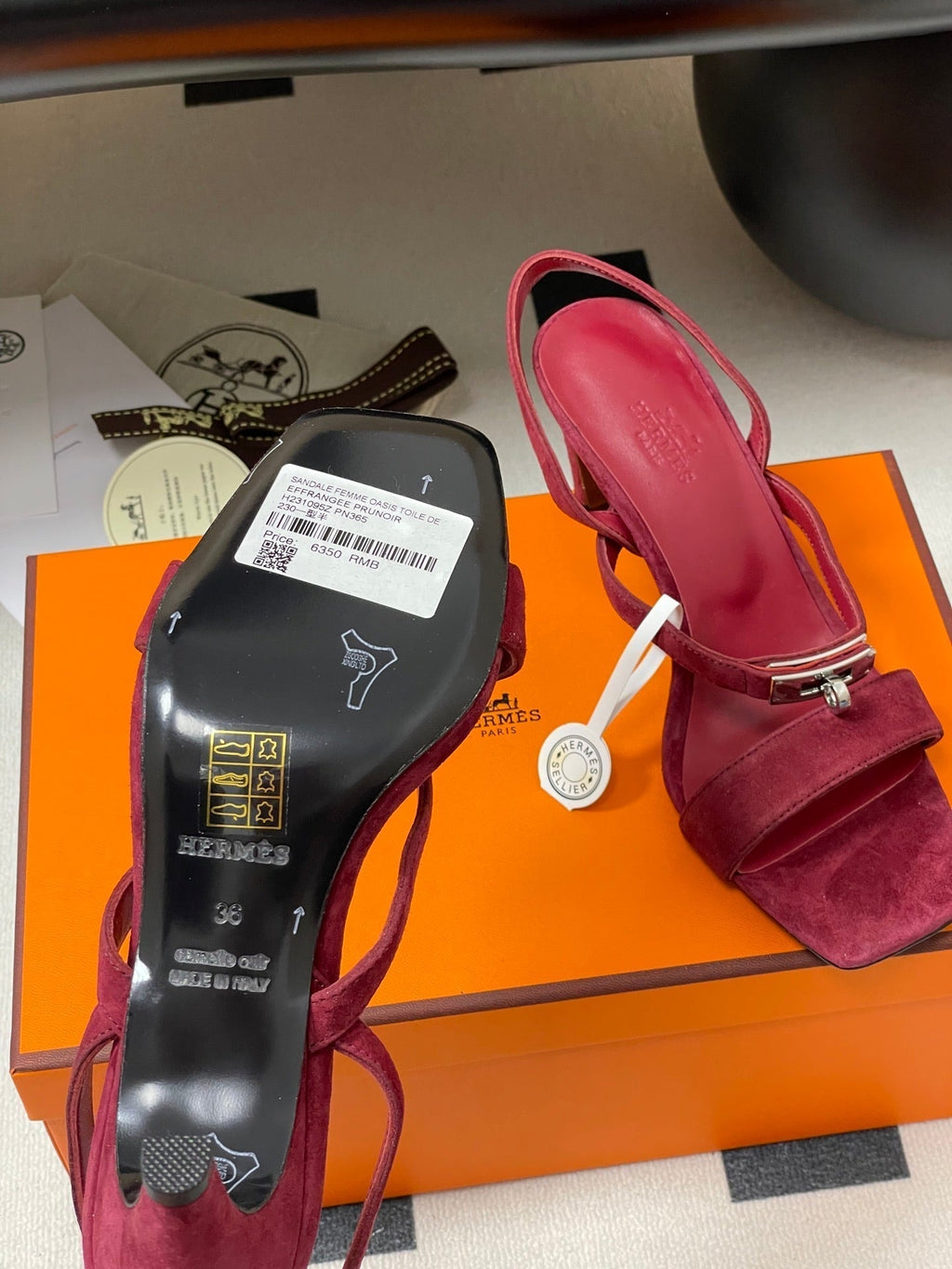 HM Glamour Slingback Red Sheepskin 314032
