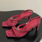 HM Glamour Slingback Red Sheepskin 314032