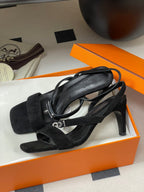HM Glamour Slingback Black Sheepskin 314033