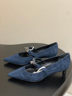 HM 25 Kiara Pumps Navy Blue Calfskin 319762