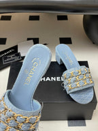 CC 25 Denim Mule Blue Sheepskin 364717