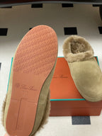 LP 25 Closed-Toe Half-Slippers Light Beige Suede Fur 534682