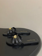CD 26 Chunky Heel Sandals Black Leather 593533
