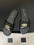 CD 26 Chunky Heel Sandals Black Leather 593533