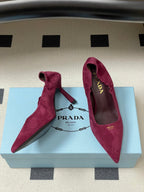 PRA 26SS Pointed Toe Heels Burgundy Suede 593832