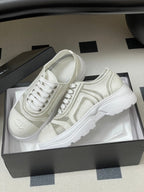 CC 26 Platform Sneaker White Fabric Mesh 593349