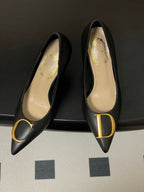 CD 26 High-Heeled 85 Pumps Black Cowhide 593593