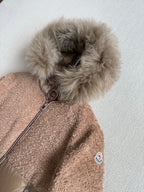 Moncler 2025 Marne Combo Puffer Jacket Brown Wool Down