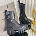 Balenciaga 2026 Bulldozer Lace-up Boot Black Calfskin 616564