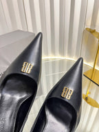 Balenciaga 2026 Avenue BB Editor 85mm Pump Black Calfskin 616567