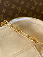 LV 2026 Vanity Chain Pouch 19cm White mix Multicolor Canvas Cowhide 252195