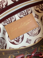 LV 2026 Speedy Soft Bag 30cm Brown Burgundy Canvas Cowhide 281457