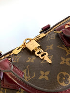LV 2026 Speedy Soft Bag 30cm Brown Burgundy Canvas Cowhide 281457