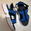 HM Men's Gate Sandal Blue Calfskin Suede 655429