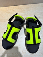 HM Men's Gate Sandal Neon Yellow Suede Calfskin 655430